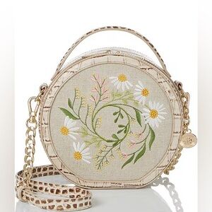 BRAHMIN Meadowlands Collection Fairest Grey Lane Crossbody Bag